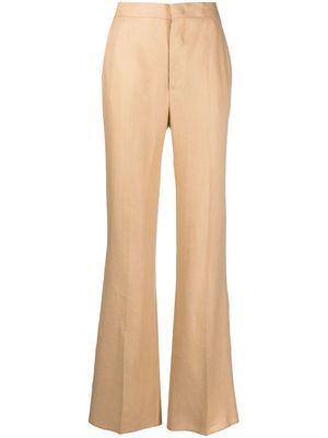 Tagliatore high-waisted flared trousers - Neutrals