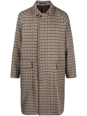 Tagliatore houndstooth-pattern coat - Brown