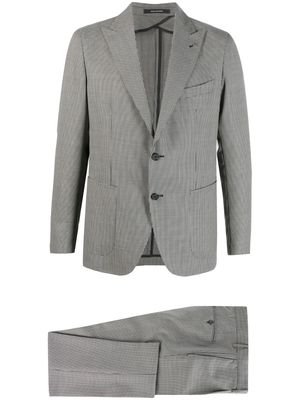 Tagliatore houndstooth single-breasted suit - Black