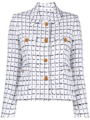 Tagliatore India tweed jacket - White