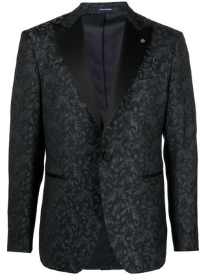 Tagliatore jacquard single-breasted blazer - Blue
