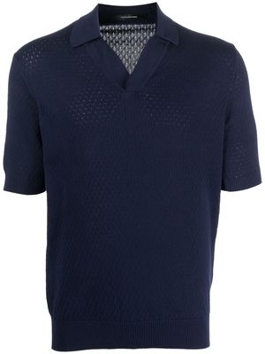 Tagliatore Jake knitted polo shirt - Blue