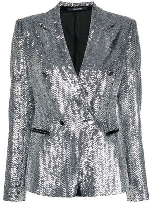 Tagliatore Jalicya sequin-embellished blazer - Silver