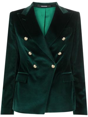 Tagliatore Jalicya velvet double-breasted blazer - Green