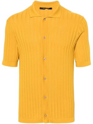 Tagliatore Jesse pointelle-knit polo shirt - Yellow