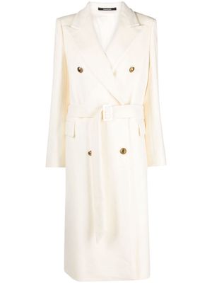 Tagliatore Jole belted double-breasted coat - Neutrals