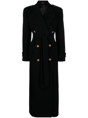 Tagliatore Judy double-breasted belted coat - Black