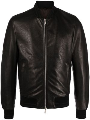Tagliatore Justin leather biker jacket - Black