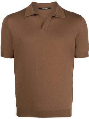 Tagliatore Keith cotton polo shirt - Brown