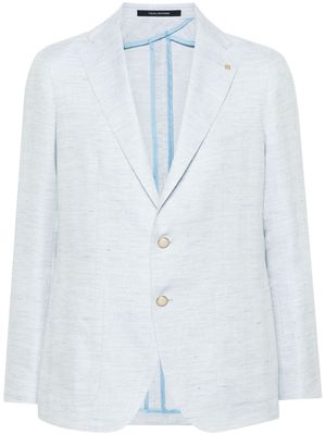 Tagliatore linen-cotton blend blazer - Blue