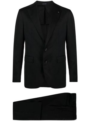 Tagliatore logo-appliqué virgin wool suit - Black