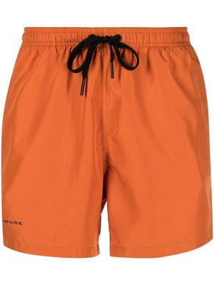 Tagliatore logo-print detail swim shorts - Orange