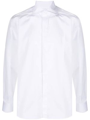 Tagliatore long-sleeve cotton shirt - White