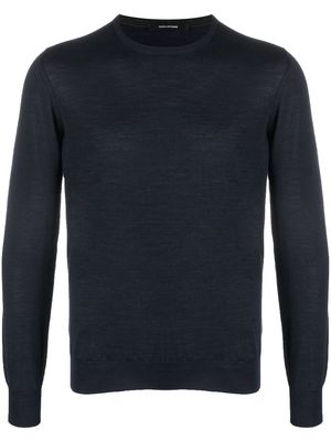 Tagliatore long-sleeve fine-knit jumper - Blue