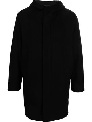 Tagliatore long-sleeve hooded coat - Black