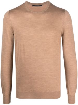 Tagliatore long-sleeve wool jumper - Brown