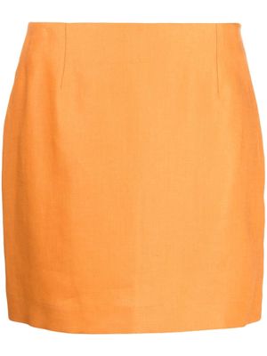 Tagliatore low-rise linen skirt - Orange
