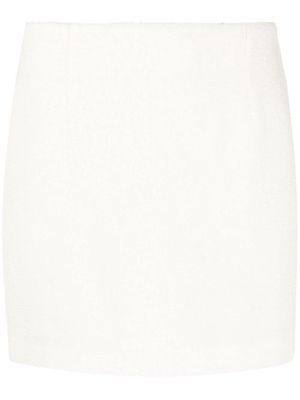 Tagliatore May virgin wool-blend miniskirt - White