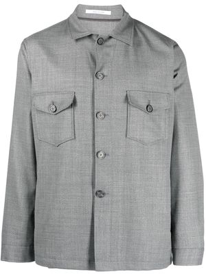 Tagliatore Natte wool shirt jacket - Grey