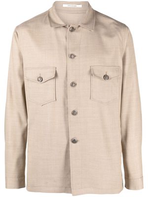 Tagliatore Natte' wool shirt jacket - Neutrals
