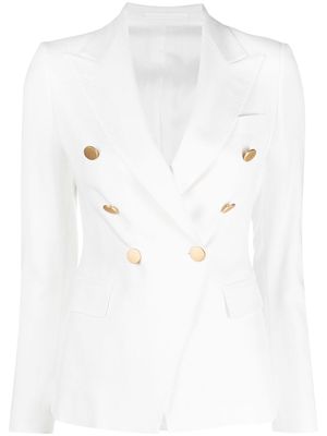 Tagliatore peak-lapel double-breasted blazer - White