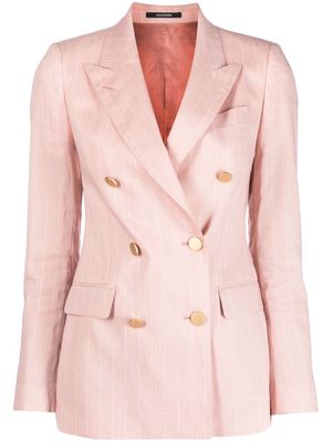 Tagliatore peak-lapels double-breasted blazer - Pink