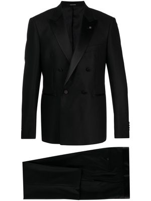 Tagliatore peak-lapels double-breasted suit - Black