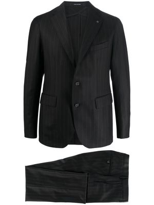 Tagliatore pinstripe single-breasted suit - Black