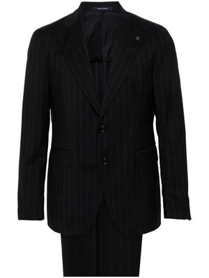 Tagliatore pinstriped double-breasted wool suit - Blue