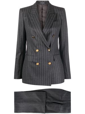 Tagliatore pinstriped double-breasted wool suit - Grey