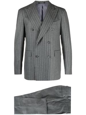 Tagliatore pinstriped virgin-wool suit - Grey