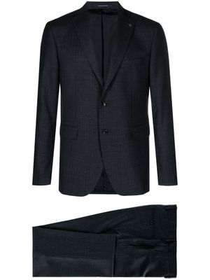 Tagliatore plaid-check virgin-wool suit - Blue