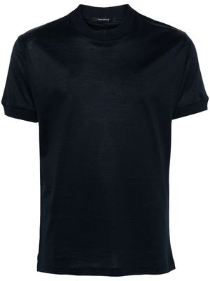 Tagliatore plain cotton T-shirt - Blue