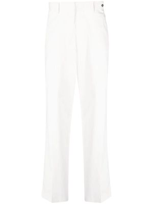 Tagliatore pleat-detailing cotton-blend straight-leg trousers - White