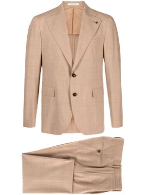 Tagliatore Prince of Wales check single-breasted suit - Neutrals