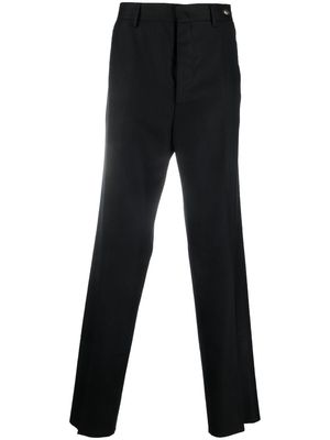 Tagliatore raw-hem straight-leg trousers - Black