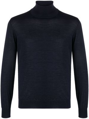 Tagliatore roll-neck fine-knit jumper - Blue