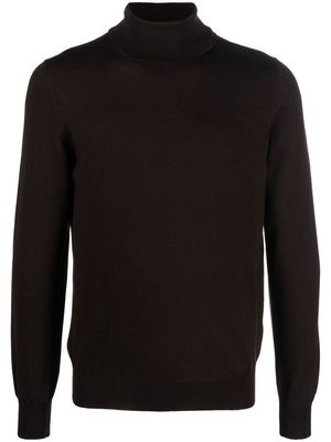 Tagliatore roll-neck knitted jumper - Brown