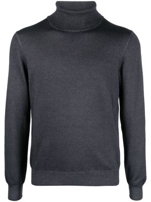 Tagliatore roll-neck virgin wool jumper - Grey