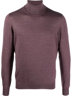 Tagliatore roll-neck wool-blend sweater - Purple