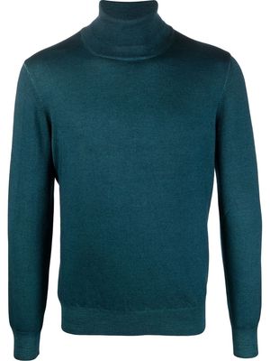 Tagliatore rollneck wool sweater - Blue