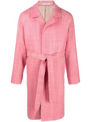 Tagliatore Salomon herringbone coat - Pink