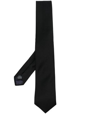 Tagliatore satin-finish pointed tie - Black