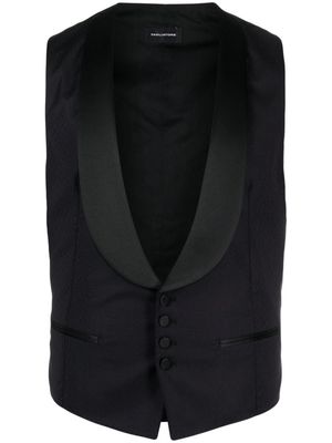 Tagliatore shawl-lapels button-down waistcoat - Black