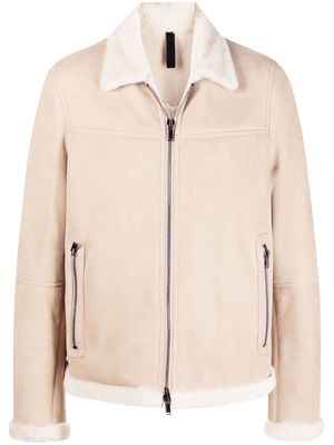 Tagliatore sheepskin zipped jacket - Neutrals