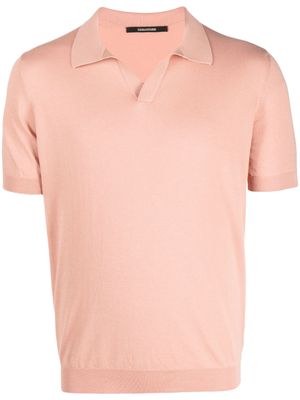 Tagliatore short-sleeve cotton polo shirt - Pink