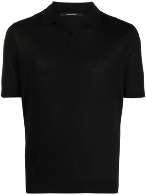 Tagliatore short-sleeve knitted jumper - Black