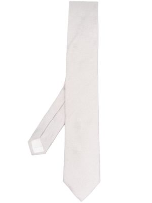 Tagliatore silk pointed-tip tie - Grey