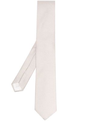 Tagliatore silk pointed-tip tie - Neutrals