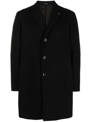 Tagliatore single-breasted buttoned coat - Black